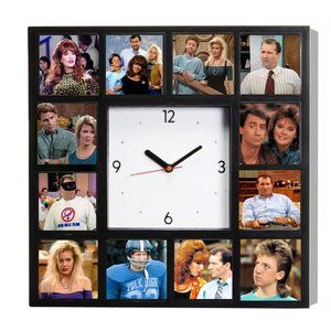 Married With Children Al Bundy Peg Kelly Bud Marcy Clock with 12 pictures